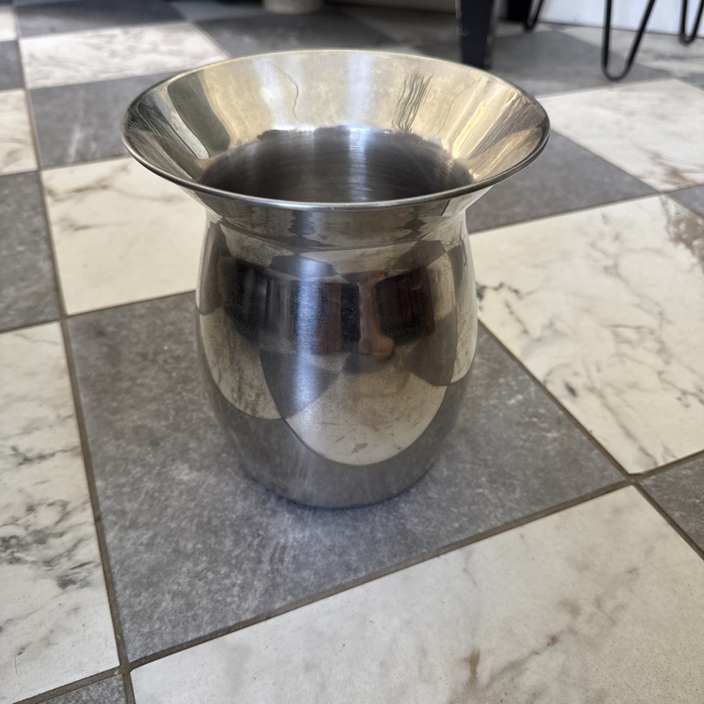 2005 Target Home Stainless Steel Flared Utensil Holder Vase Wine Cooler Decor